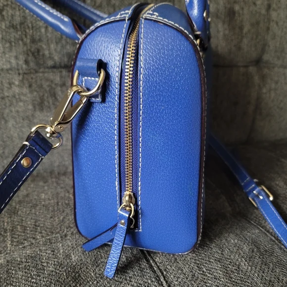 Kate Spade Alessa Wellesley Blue Leather Satchel - Picture 10 of 15